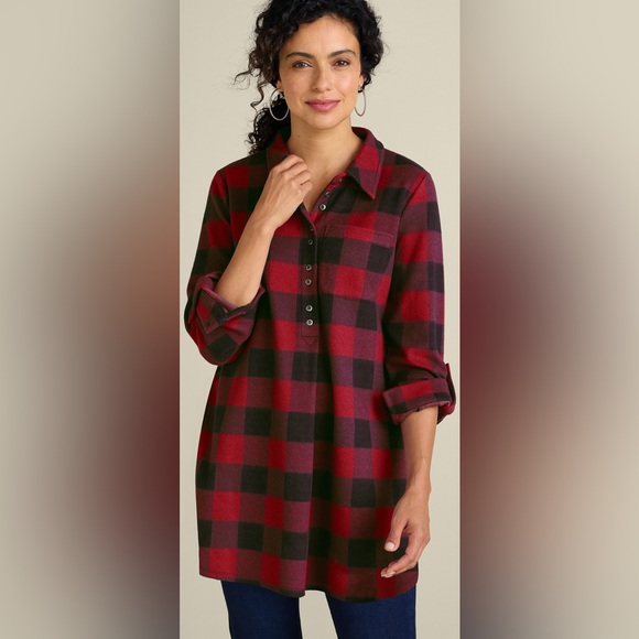 Soft Surroundings Mad About Plaid Tunic - Picture 2 of 14
